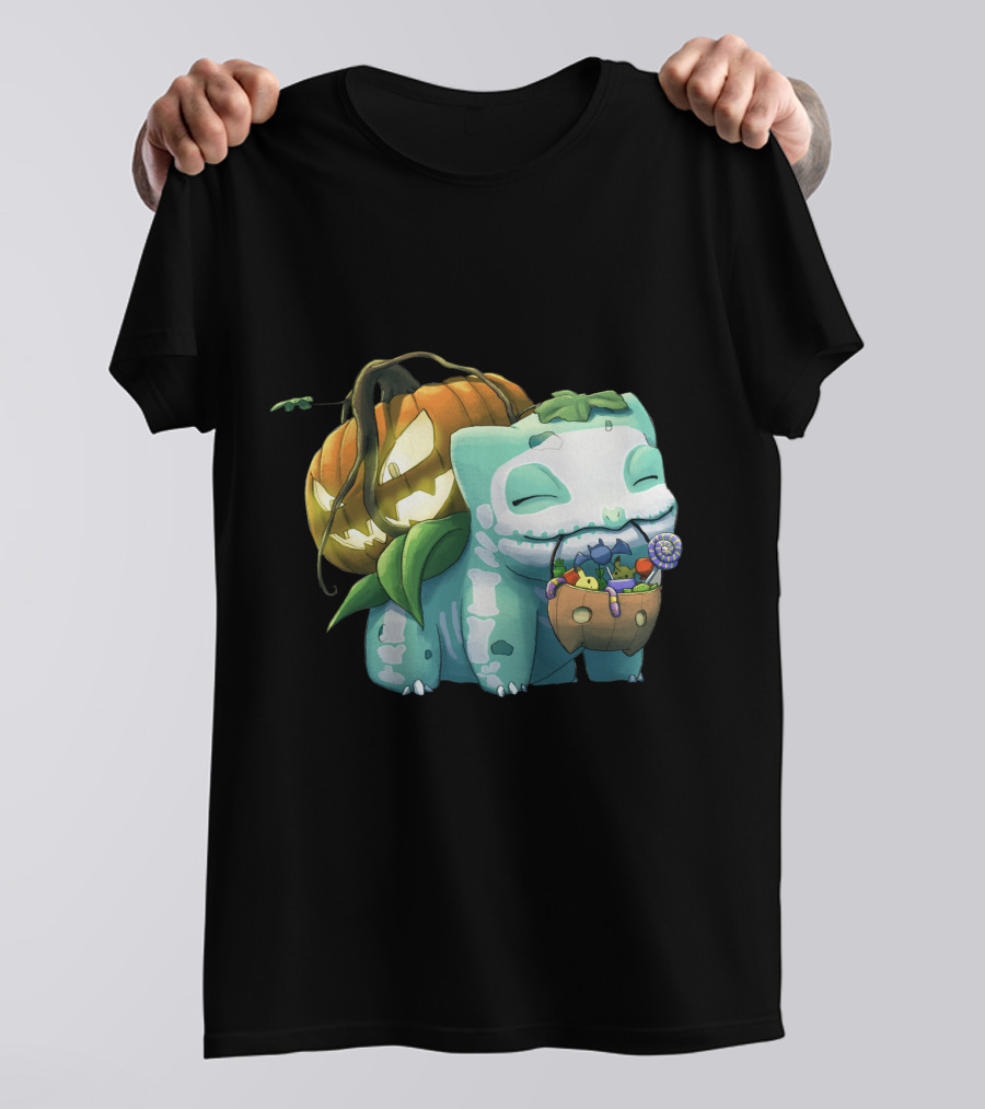 Halloween Pumpkin Bulbasaur Trick-or-Treat T-Shirt