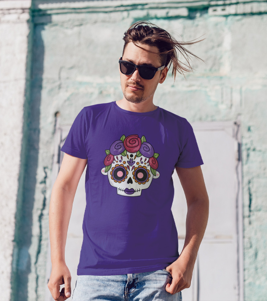 My Style My Hair Sugar Skull Rose Flower T-Shirt