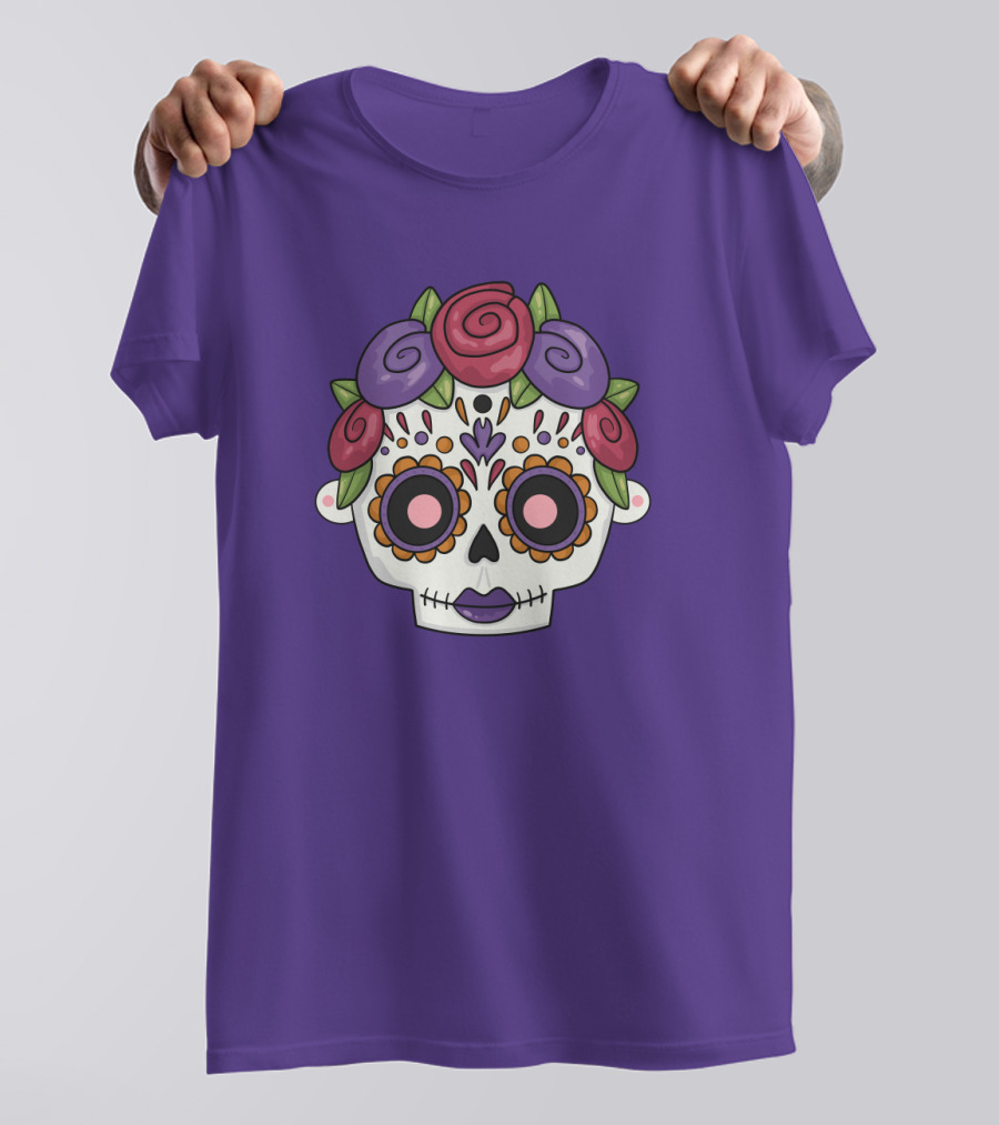 My Style My Hair Sugar Skull Rose Flower T-Shirt