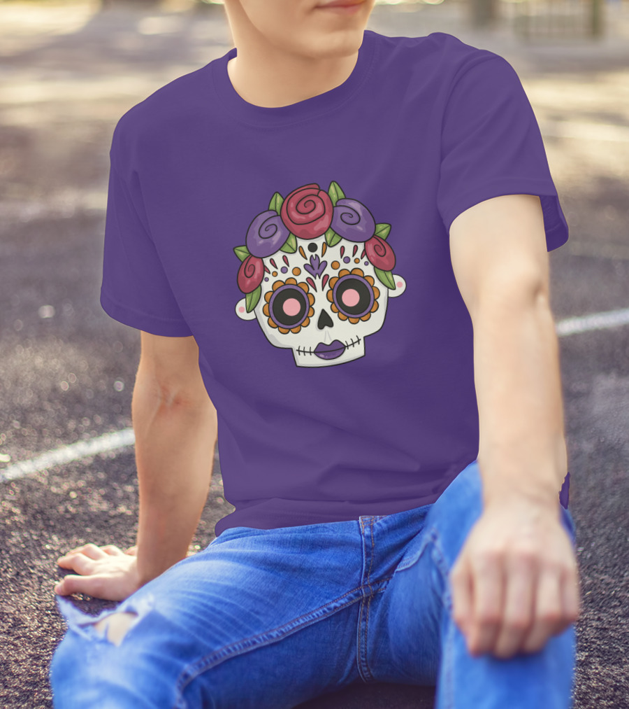 My Style My Hair Sugar Skull Rose Flower T-Shirt