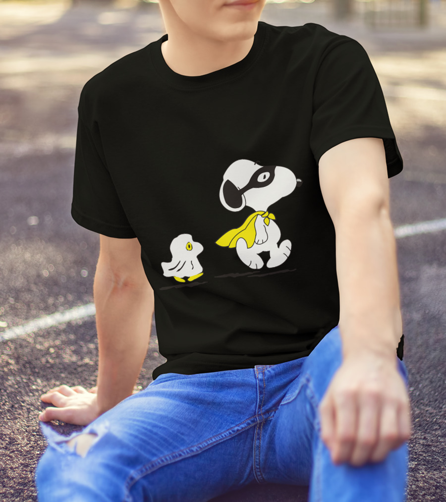 Snoopy Superhero With Woodstock Sidekick T-Shirt