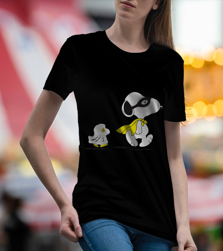 Snoopy Superhero With Woodstock Sidekick T-Shirt