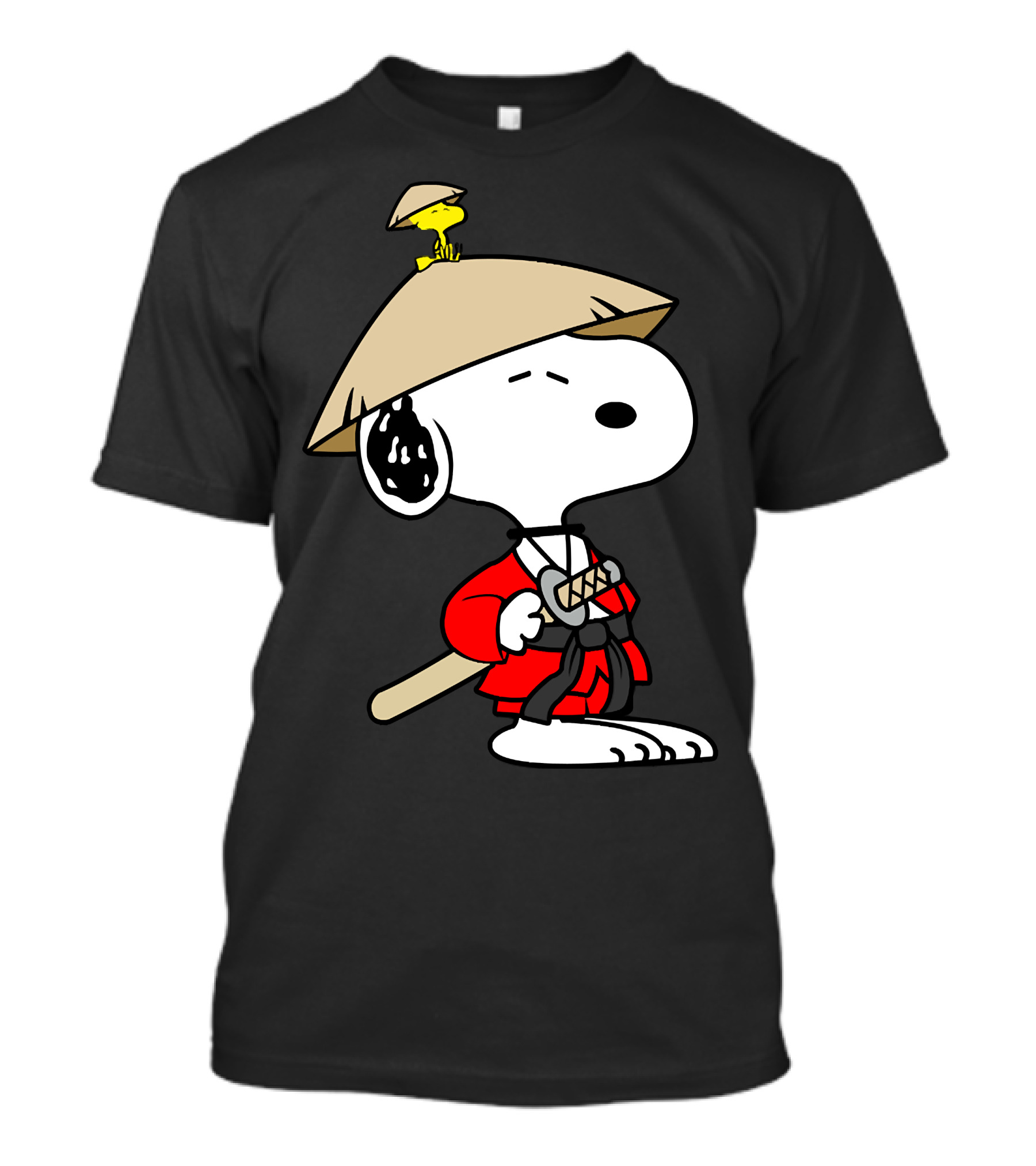Snoopy Samurai Woodstock Hat Red Kimono Sword T-Shirt