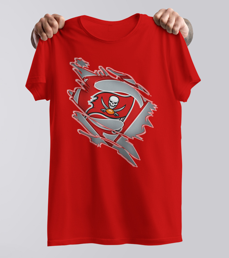 Buccaneers Super Man Nfl Logo Fusion With Superman T-Shirt