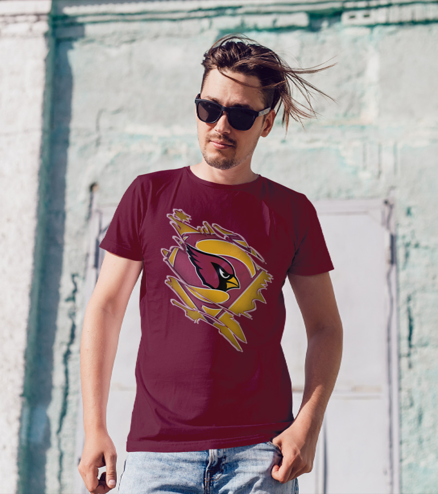 Arizona Cardinals Superman Logo Mashup T-Shirt