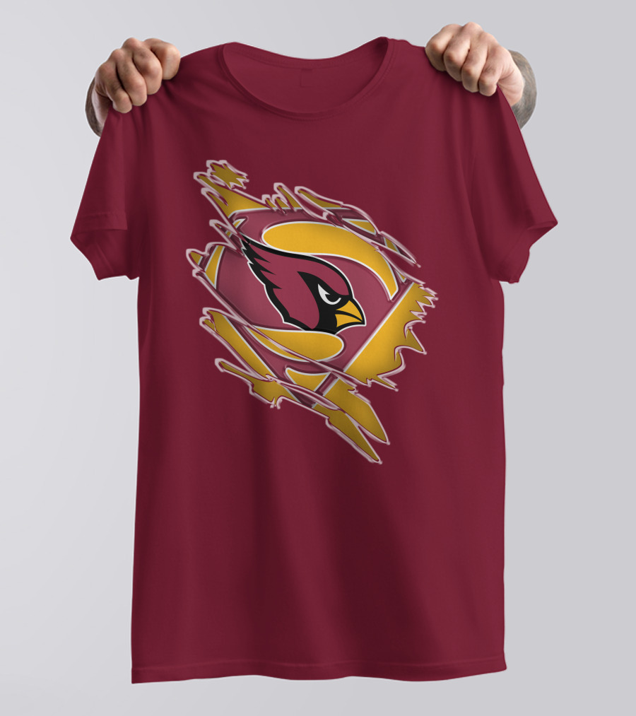 Arizona Cardinals Superman Logo Mashup T-Shirt