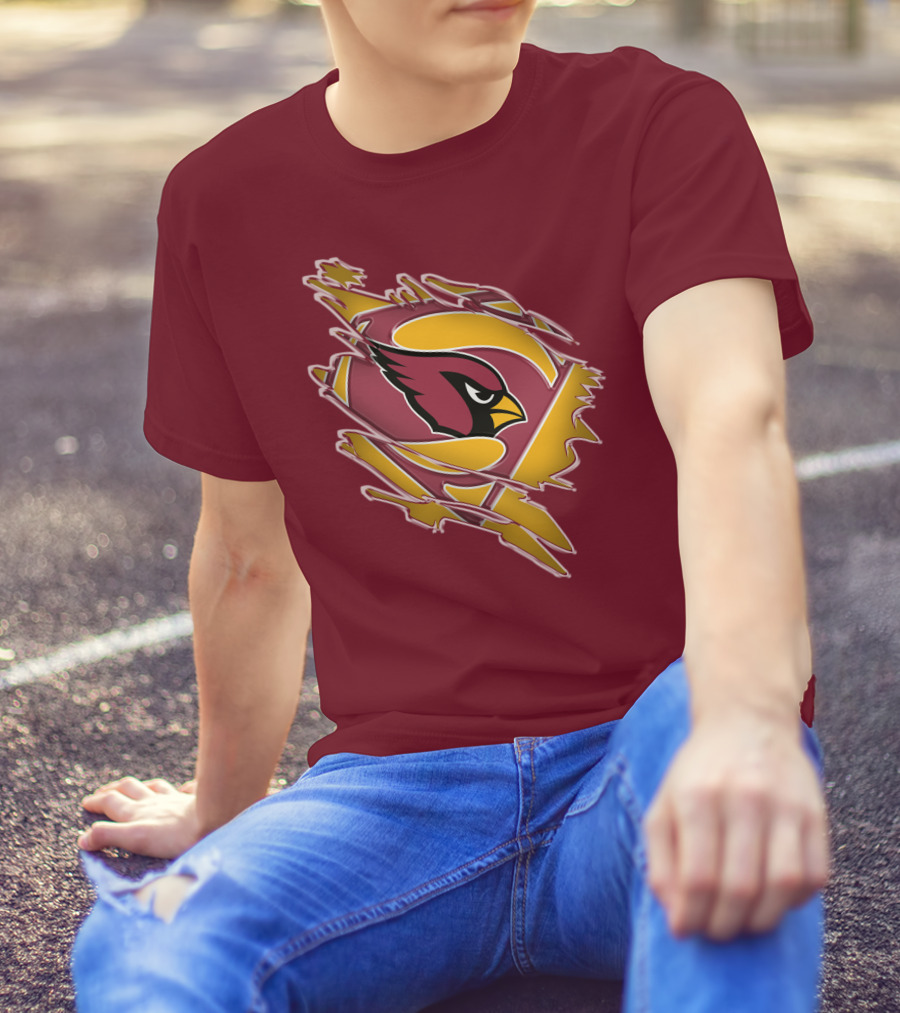 Arizona Cardinals Superman Logo Mashup T-Shirt