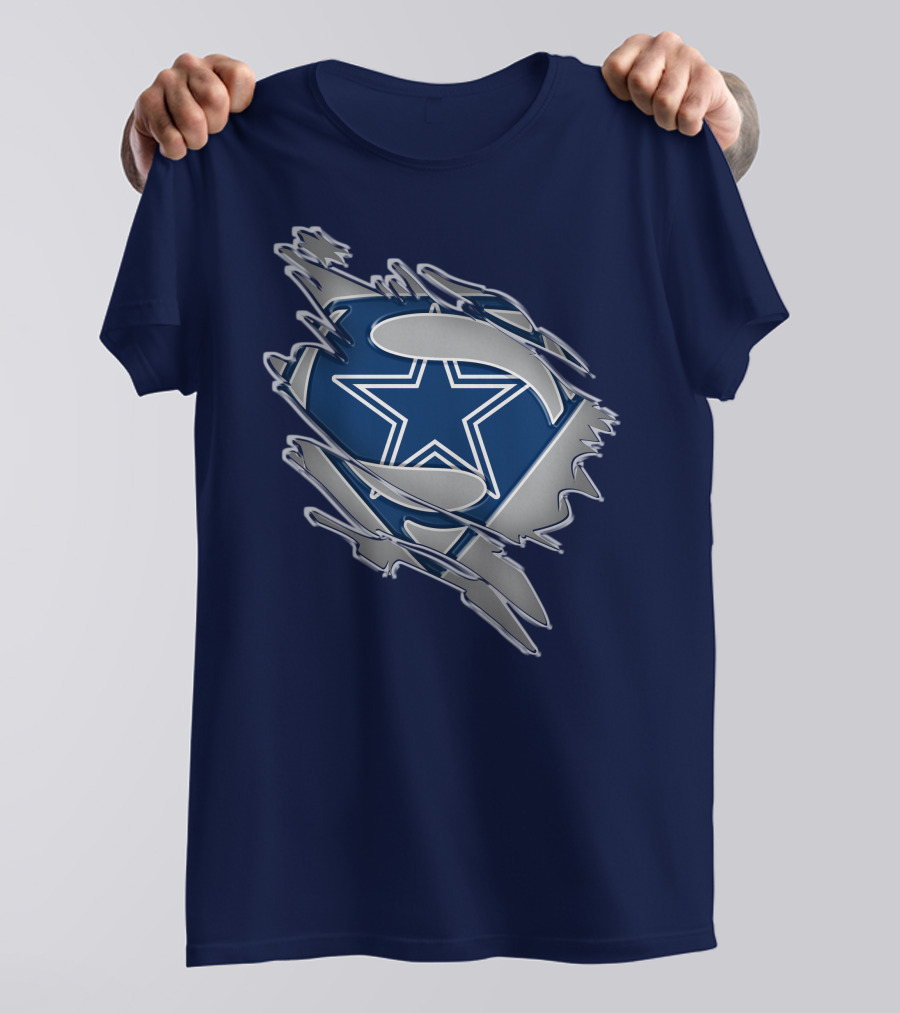 Cowboys Super Man Star T-Shirt