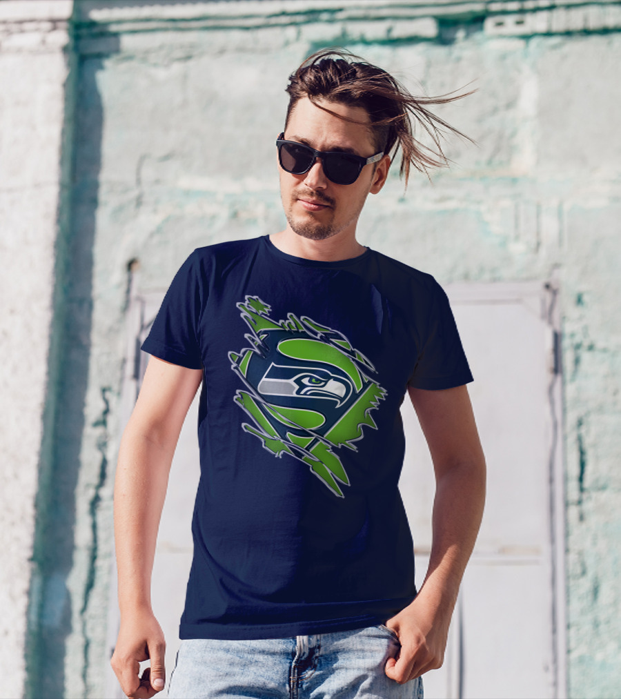 Seahawks Super Logo Emblem T-Shirt