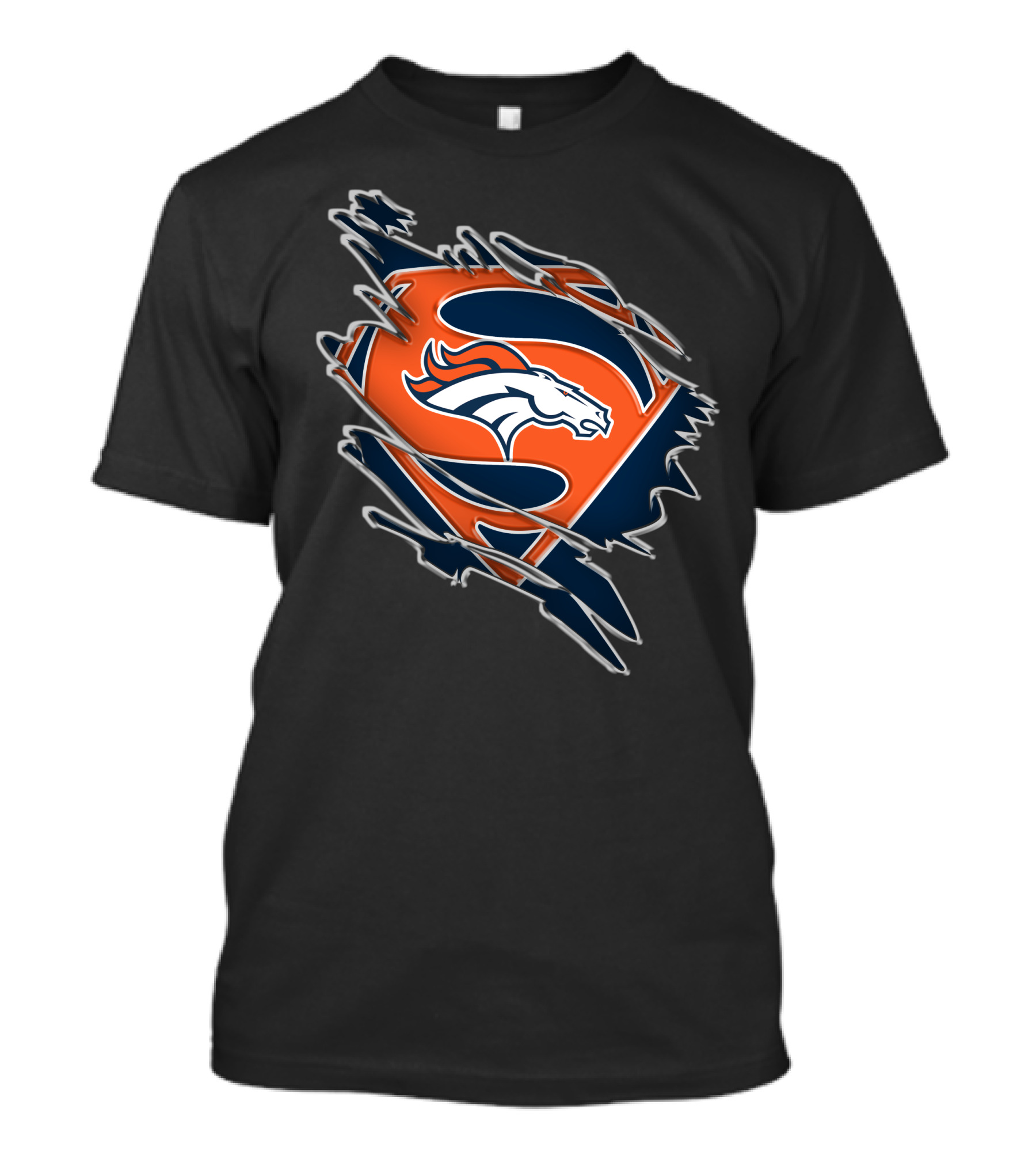 Denver Broncos Superman Logo Fusion T-Shirt