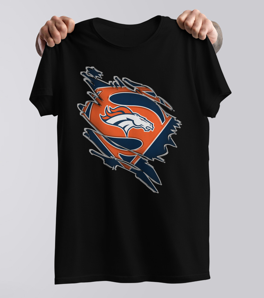 Denver Broncos Superman Logo Fusion T-Shirt