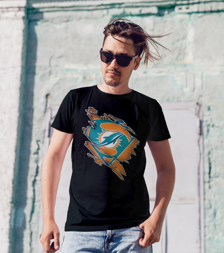Miami Dolphins Superman Logo Fusion T-Shirt