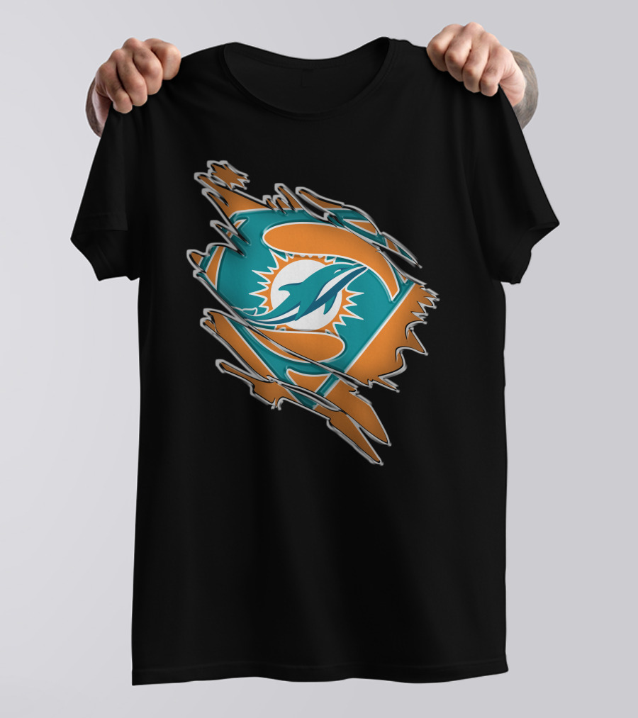 Miami Dolphins Superman Logo Fusion T-Shirt