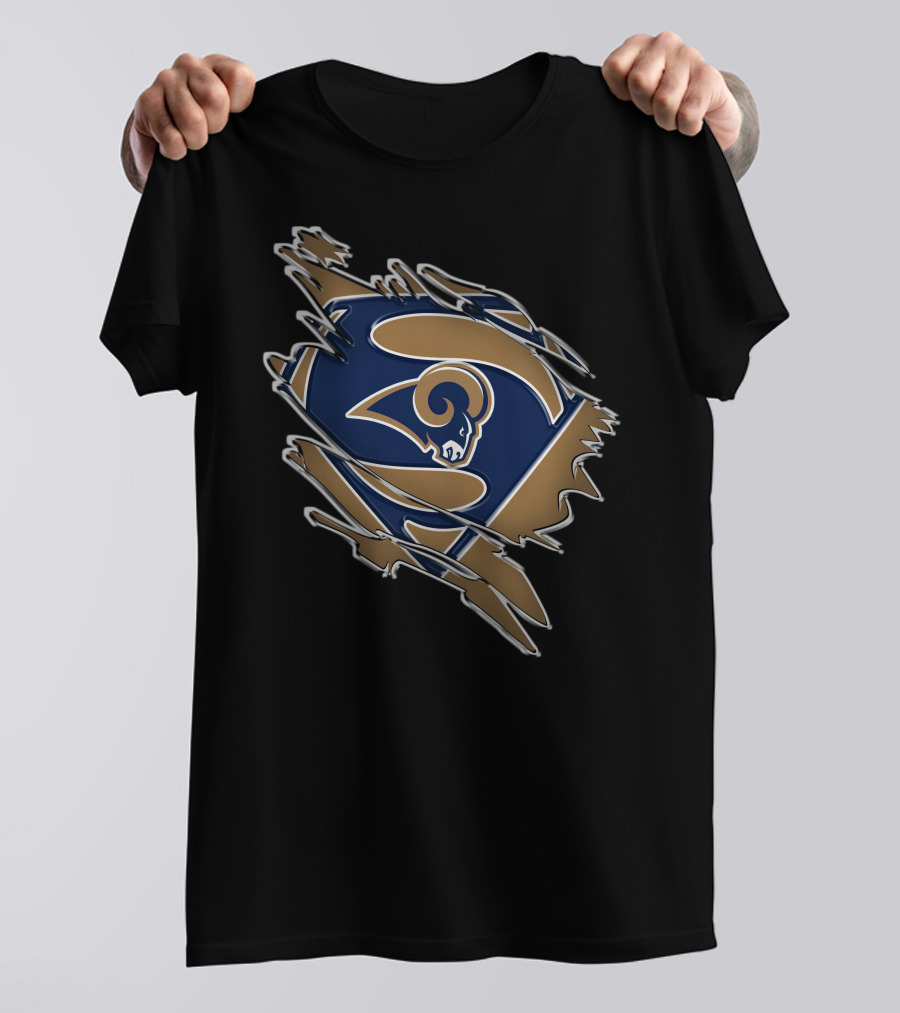 Rams Super Logo Superman Emblem T-Shirt
