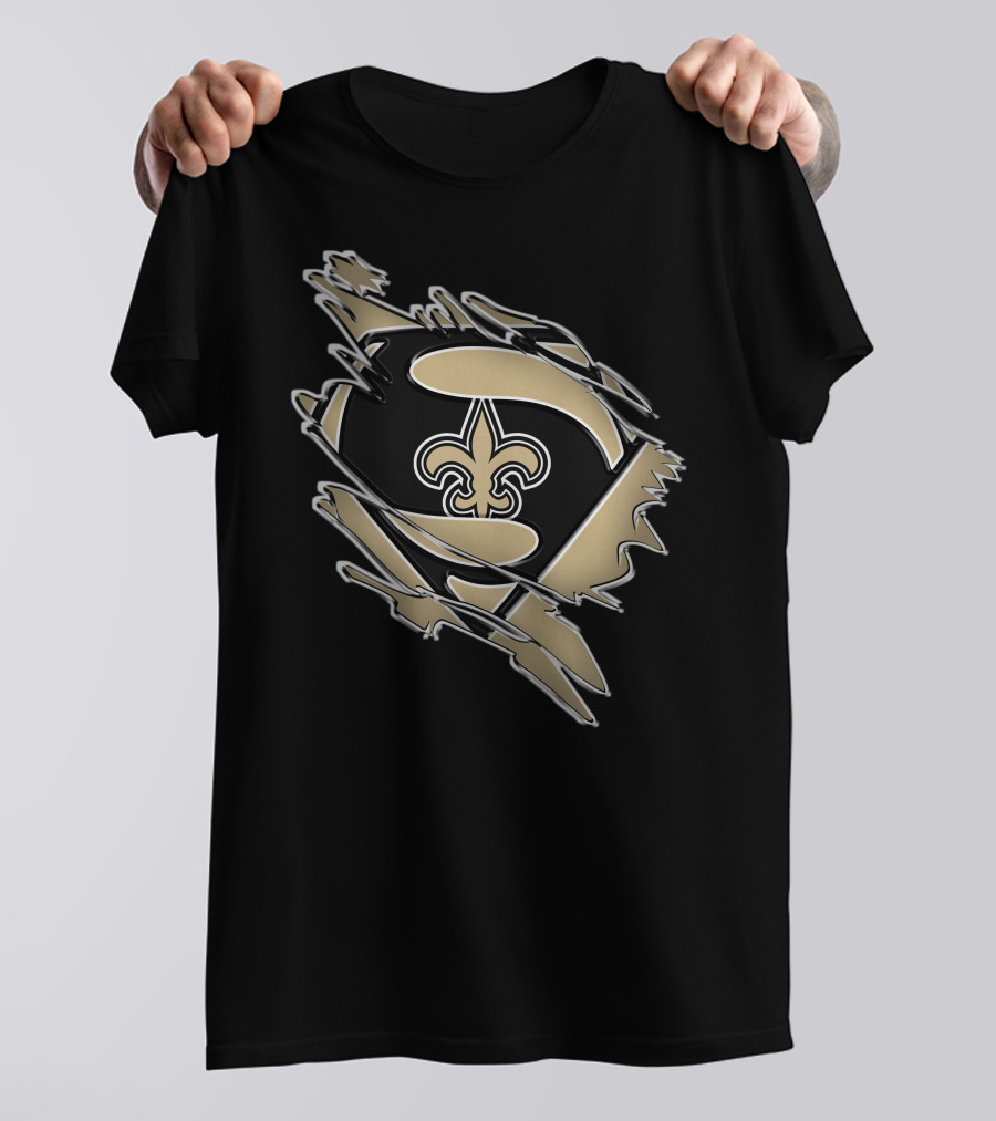 Fleur-de-Lis Superhero Emblem Saints T-Shirt