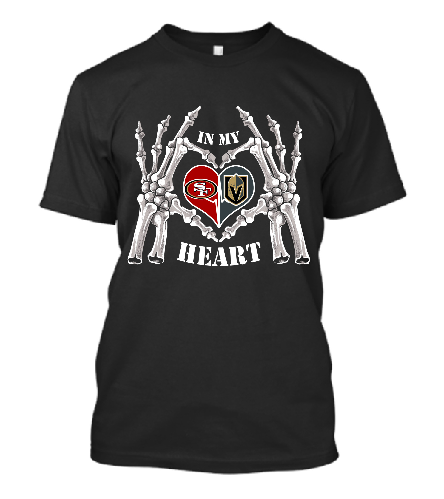 In My Heart 49ers And Knights Halloween T-Shirt