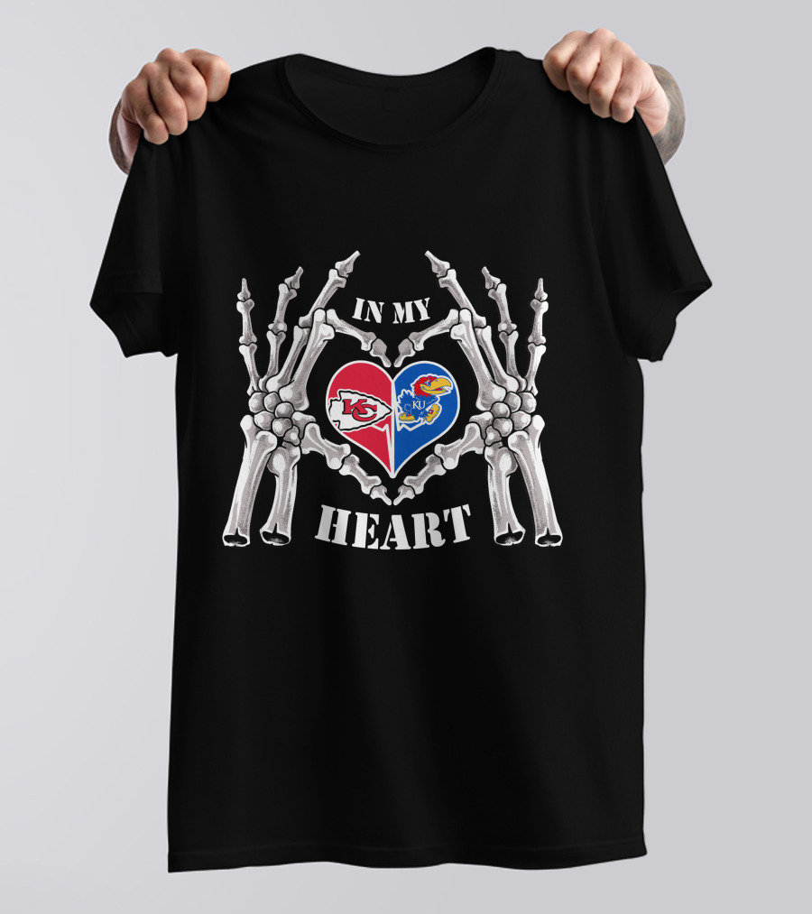In My Heart Kansas City Chiefs Jayhawks KU T-Shirt