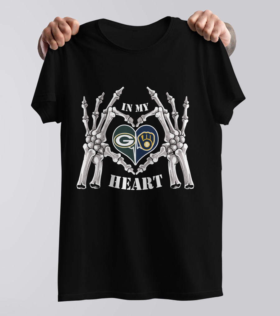 In My Heart Packers Brewers T-Shirt