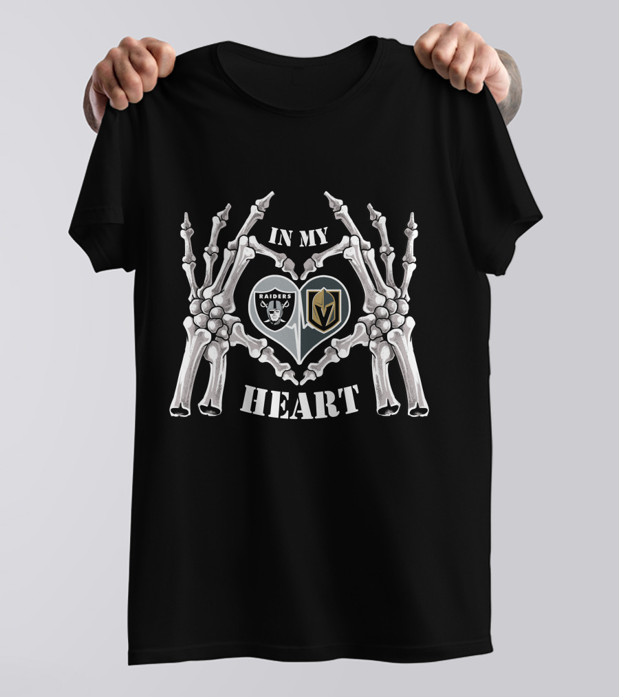 In My Heart Raiders Knights Skeleton Hands T-Shirt