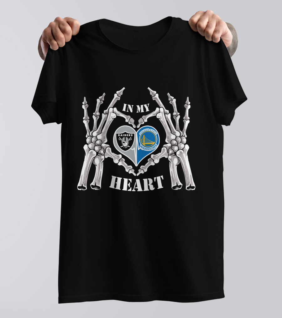 In My Heart Raiders Golden State Warriors T-Shirt
