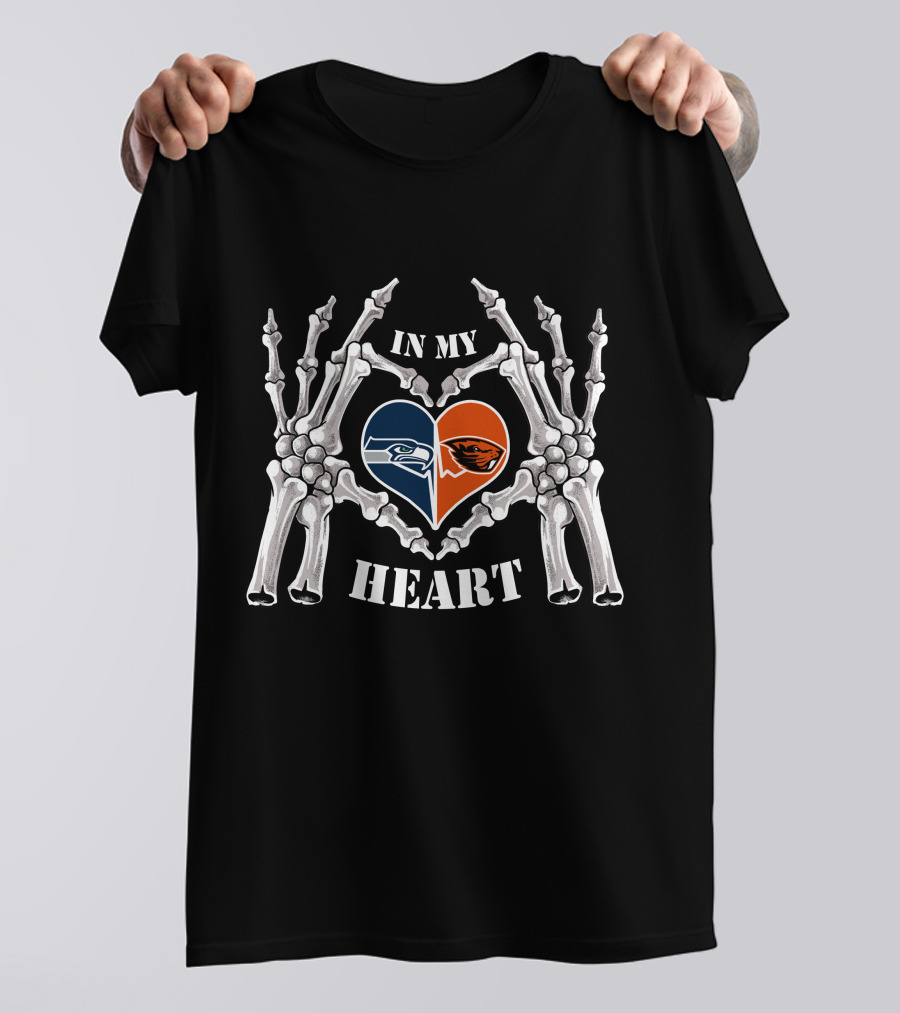 In My Heart Seahawks Beavers T-Shirt
