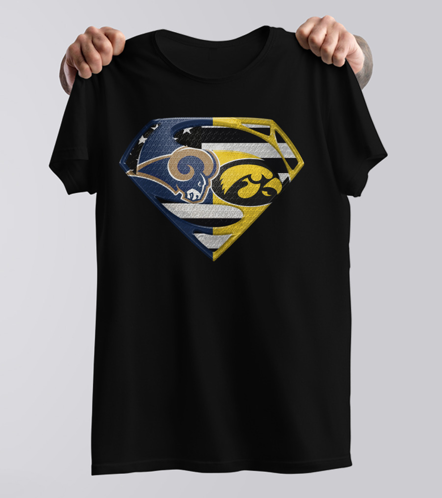 Los Angeles Rams Iowa Hawkeyes Superhero Mashup Spm T-Shirt