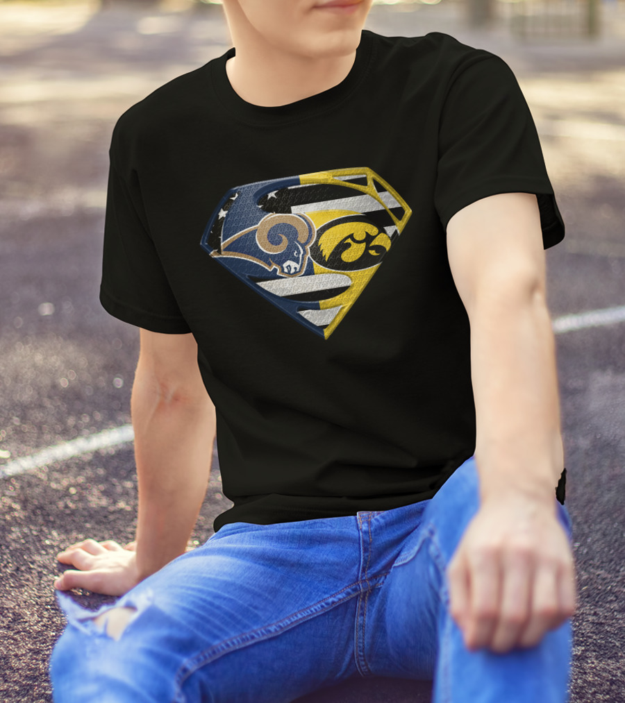 Los Angeles Rams Iowa Hawkeyes Superhero Mashup Spm T-Shirt