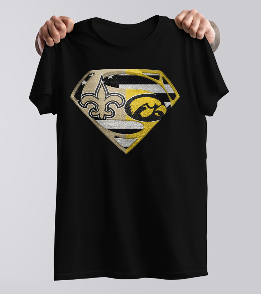 New Orleans Saints Iowa Hawkeyes Super Shield Spm T-Shirt