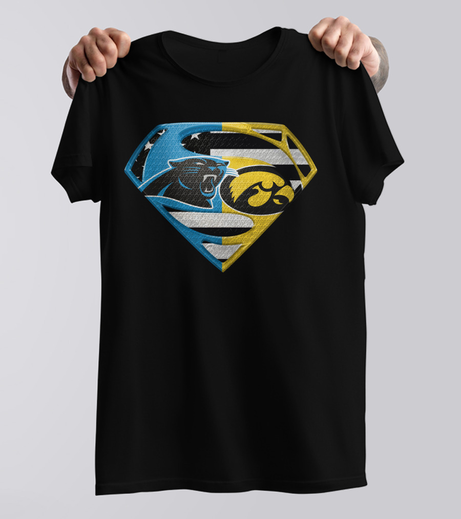 Superman Panthers Hawkeyes Mashup Logo Spm T-Shirt