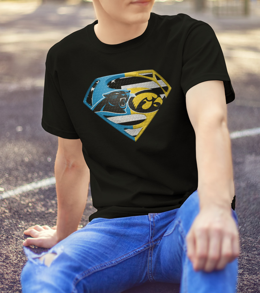 Superman Panthers Hawkeyes Mashup Logo Spm T-Shirt