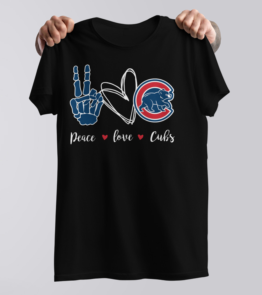 Peace Love Cubs Chicago Cubs T-Shirt
