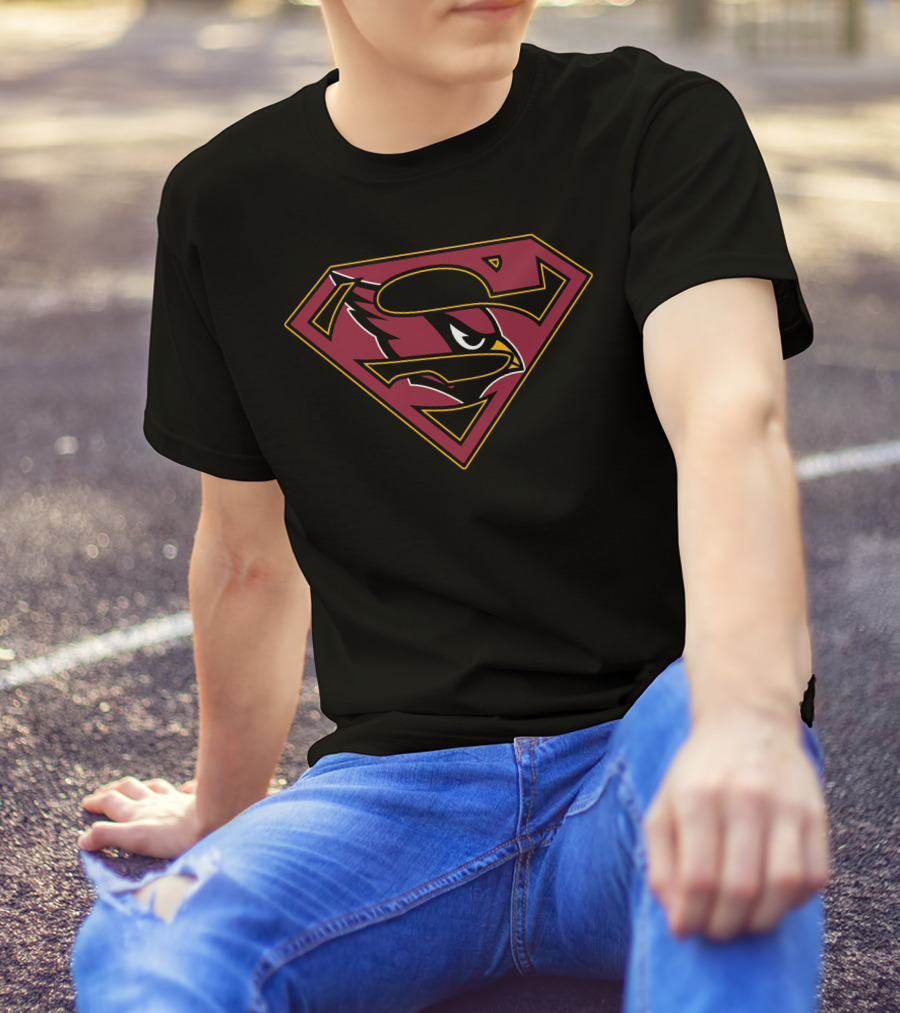 Arizona Cardinals Superman Logo Mix T-Shirt