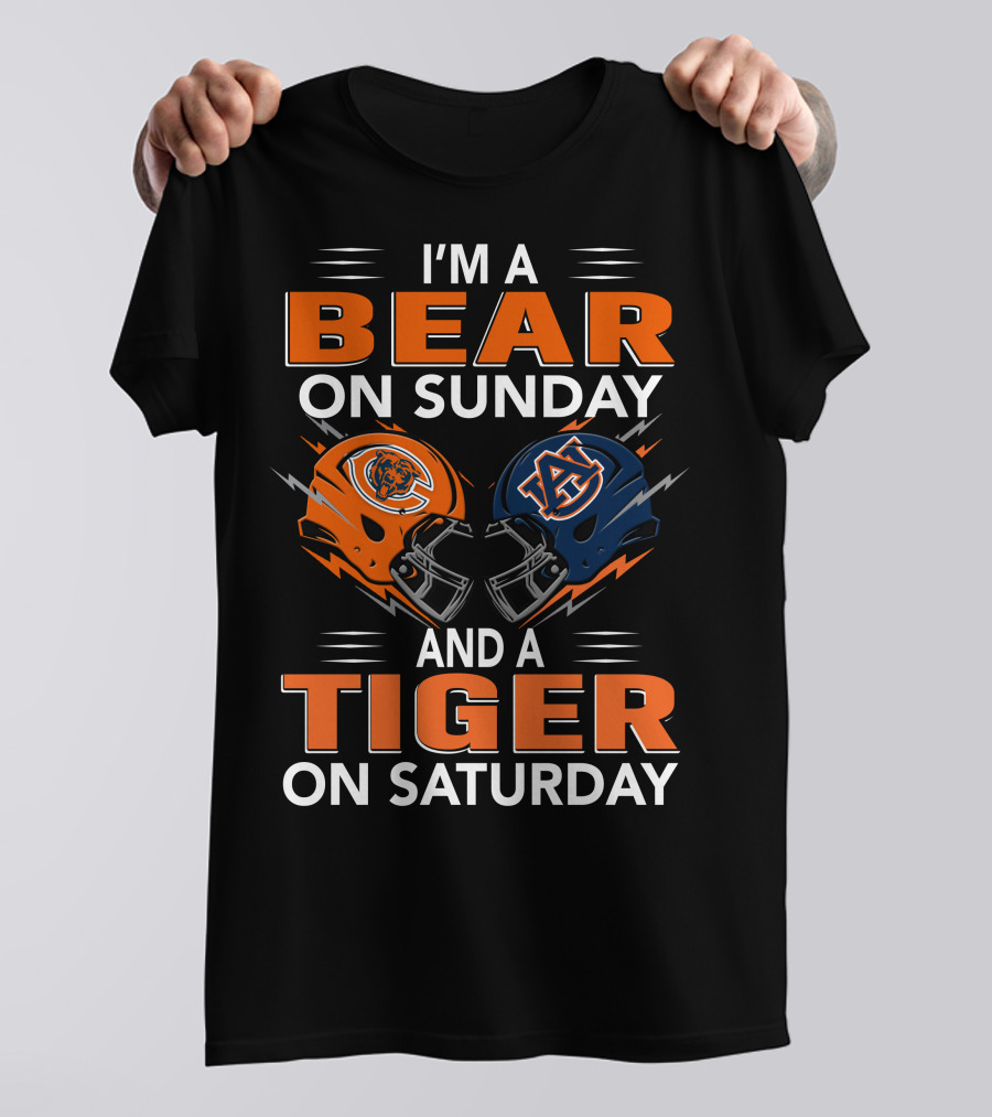 I'm A Bear On Sunday And A Tiger On Saturday Football Pride T-Shirt