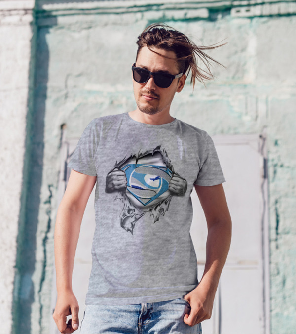 New Orleans Breakers Superman Logo Torn T-Shirt