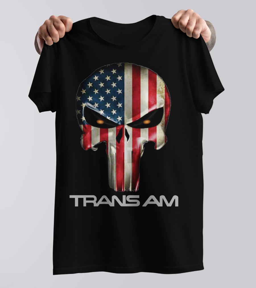Trans Am American Flag Skull T-Shirt