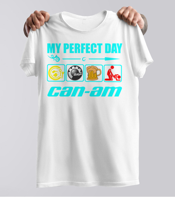 MY PERFECT DAY CAN AM BRP Beer Icons T-Shirt