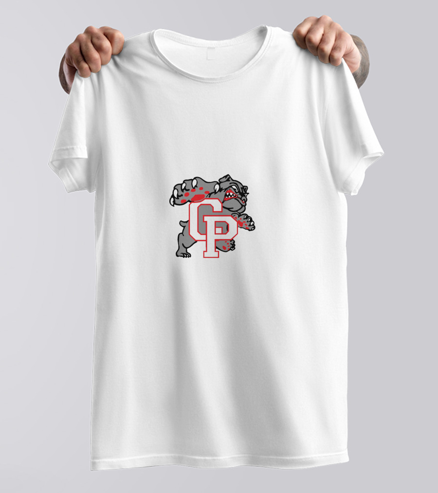 CP Bulldog Logo With Fierce Mascot T-Shirt
