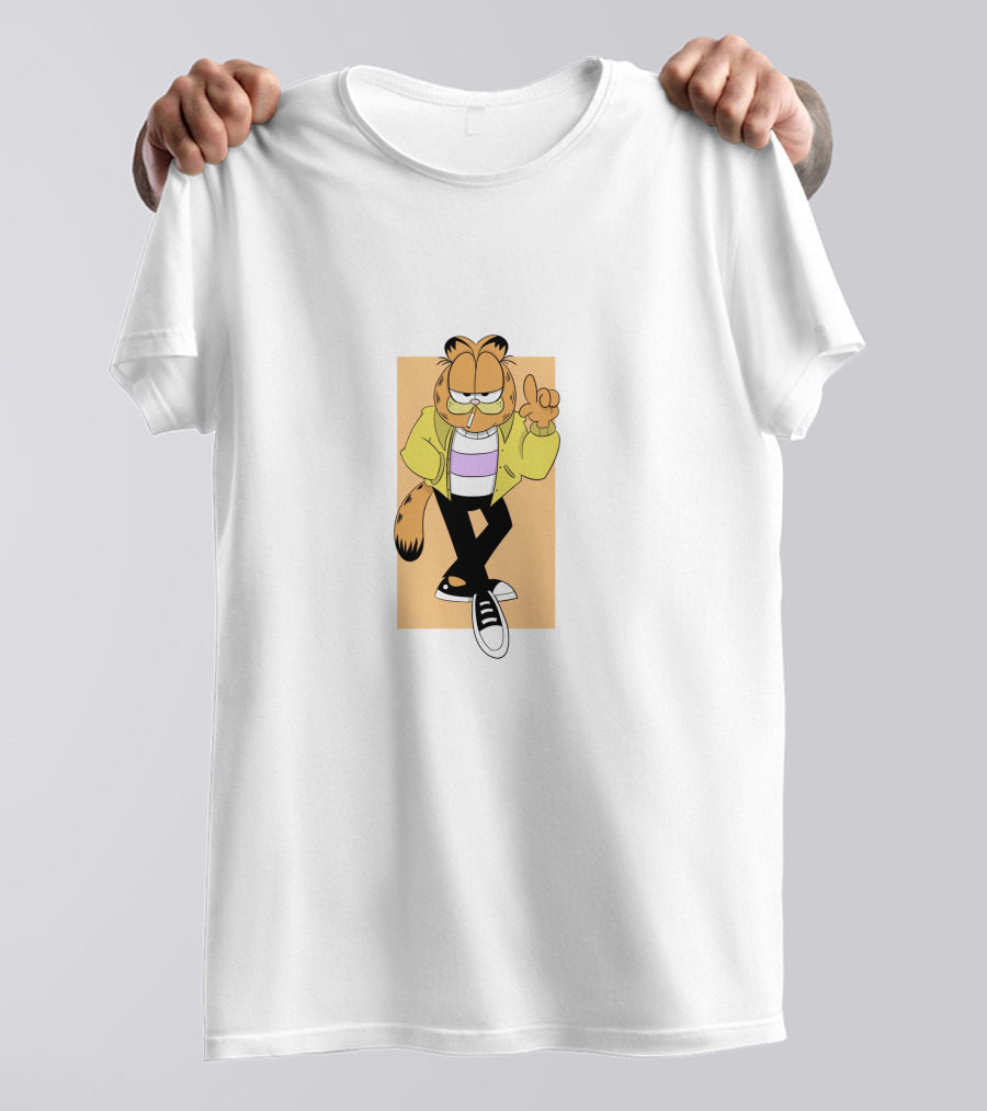 Garfield Cool Pose In Sneakers And Jacket T-Shirt