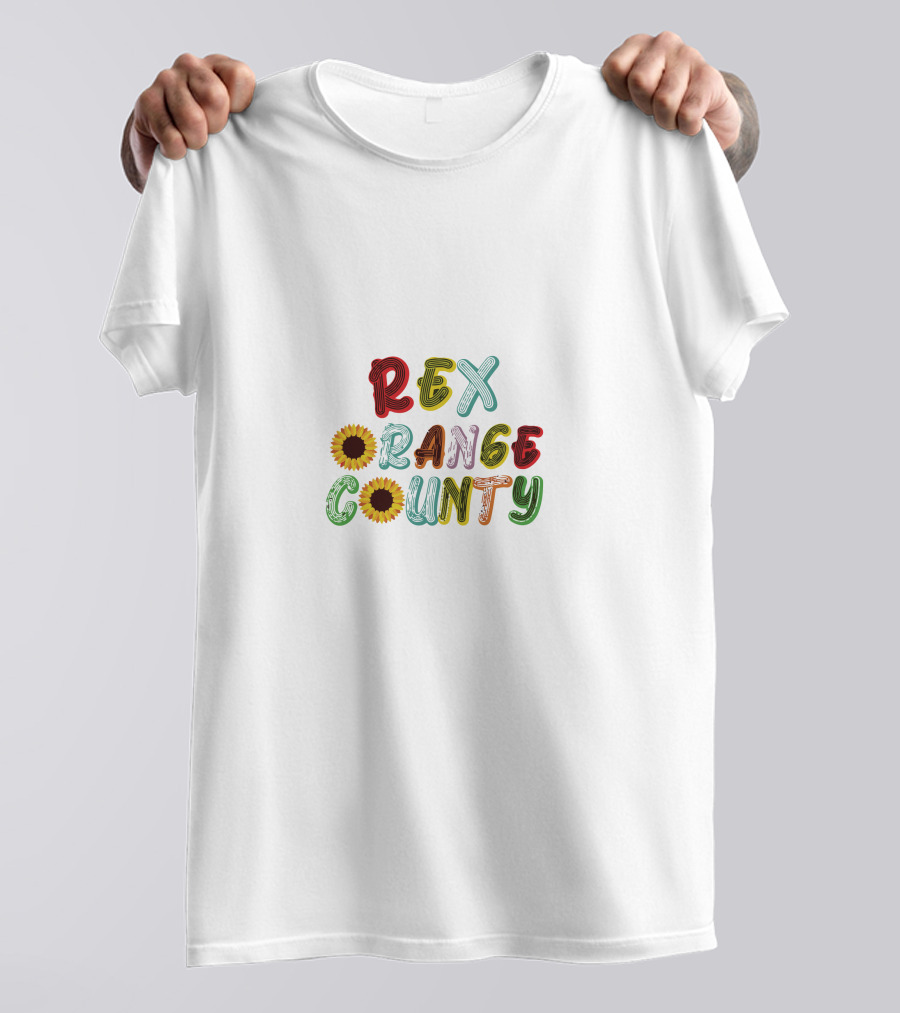 Rex Orange County Colorful Sunflower Letters T-Shirt