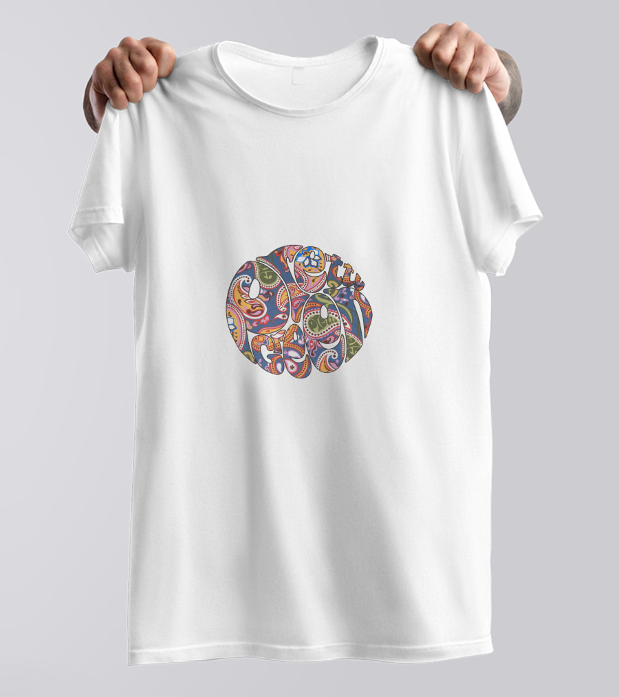 Peace Paisley Round Multicolor T-Shirt