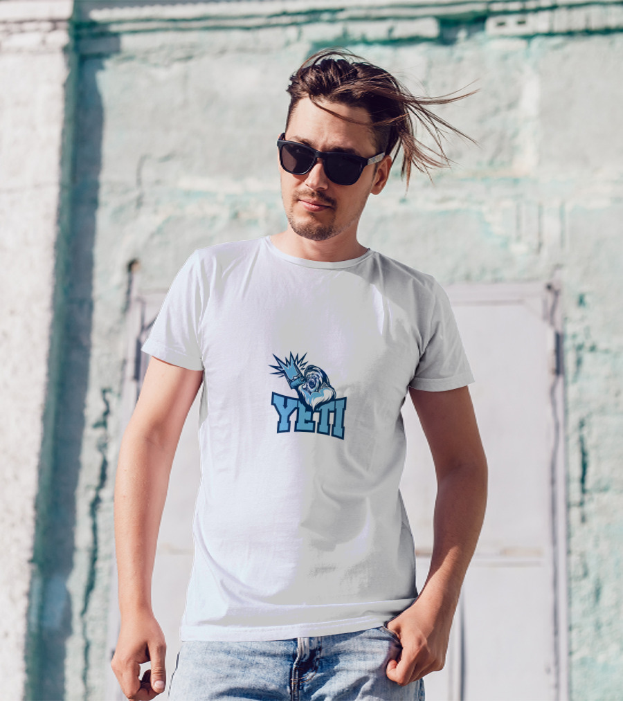 Yheti Stylized Yeti Illustration Power Pose T-Shirt