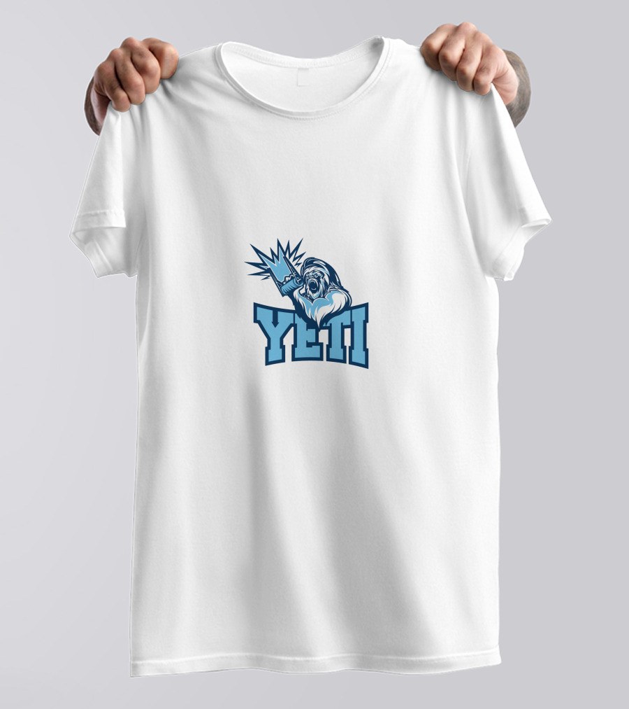 Yheti Stylized Yeti Illustration Power Pose T-Shirt