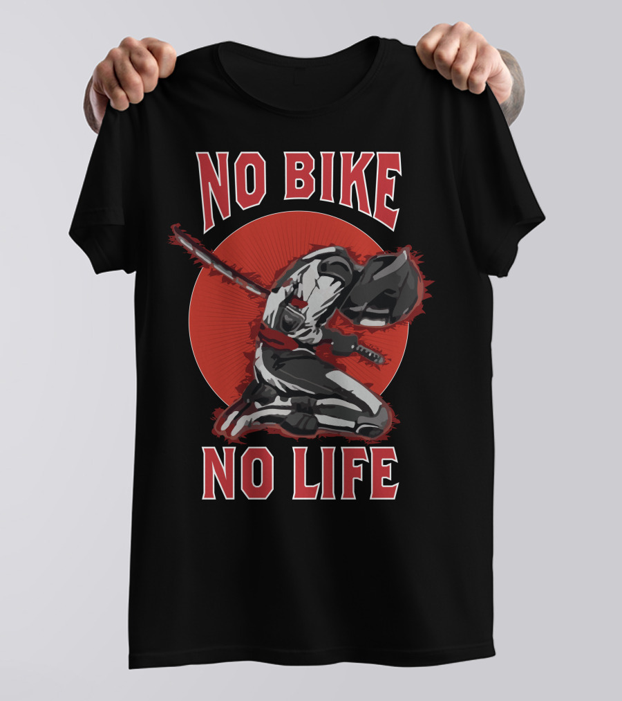 No Bike No Life Knight USA T-Shirt
