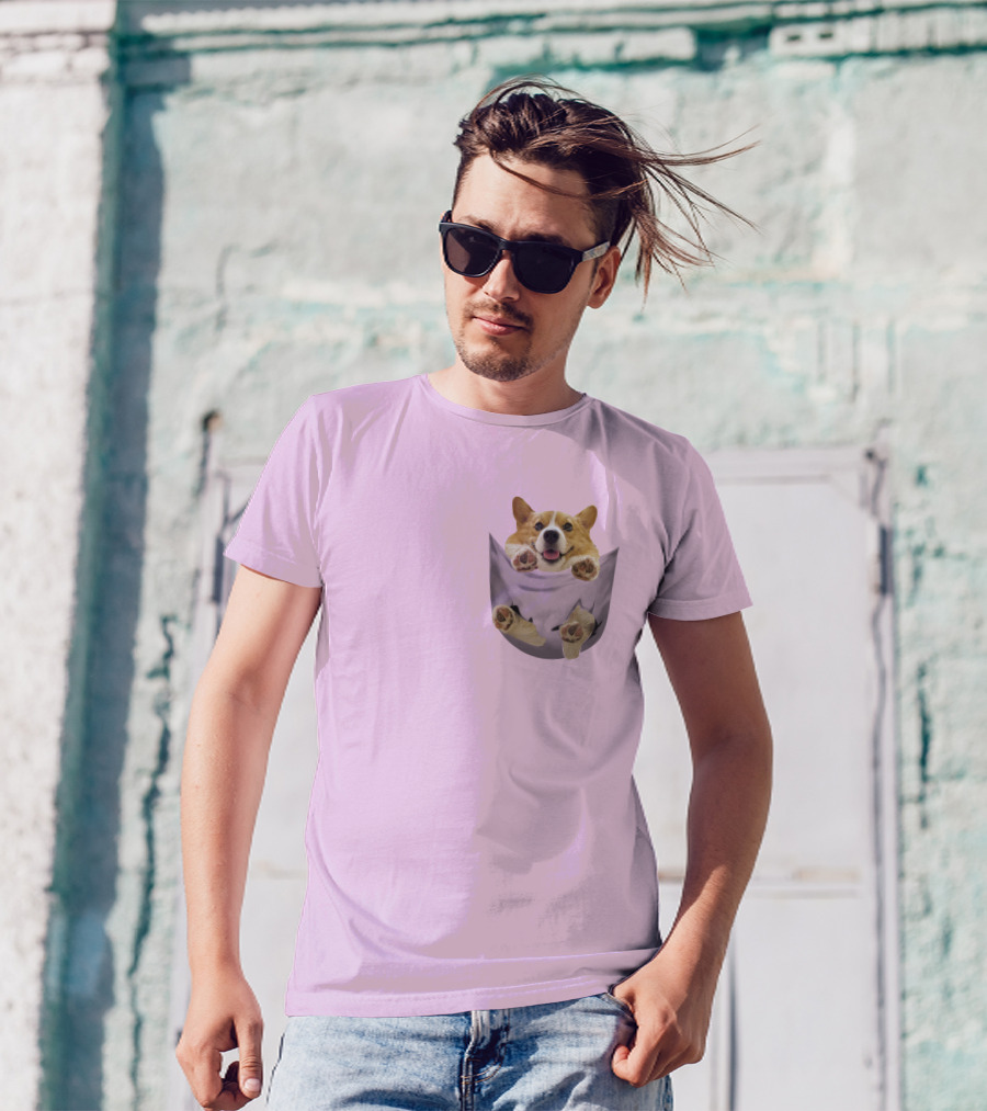 Lovely Corgi Pocket Pal T-Shirt