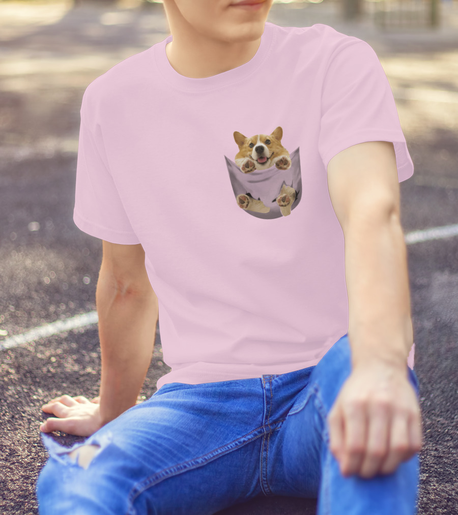 Lovely Corgi Pocket Pal T-Shirt