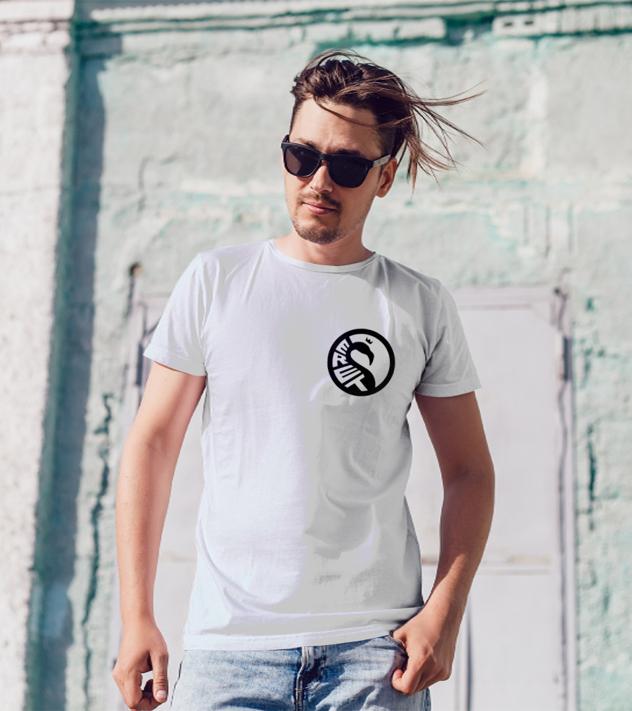 Eret Alastair Crowned Flamingo Black Circle T-Shirt