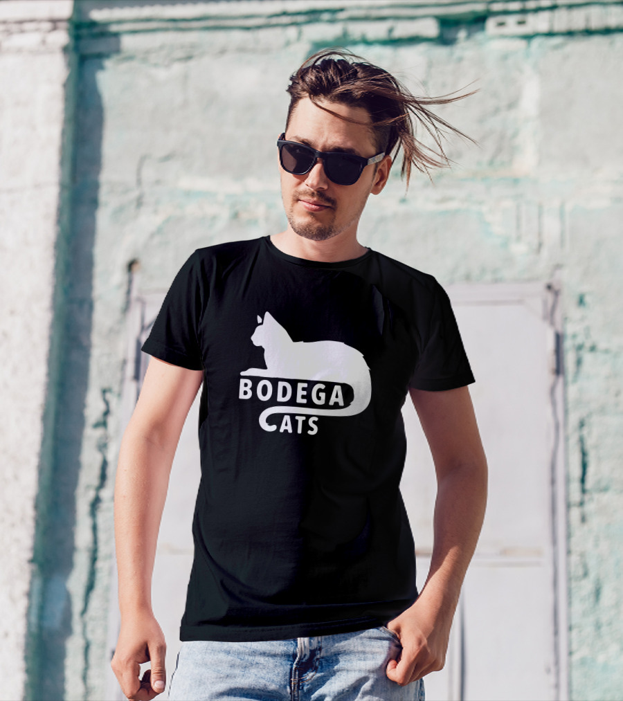 BodegaCats Cat Silhouette C Tail T-Shirt