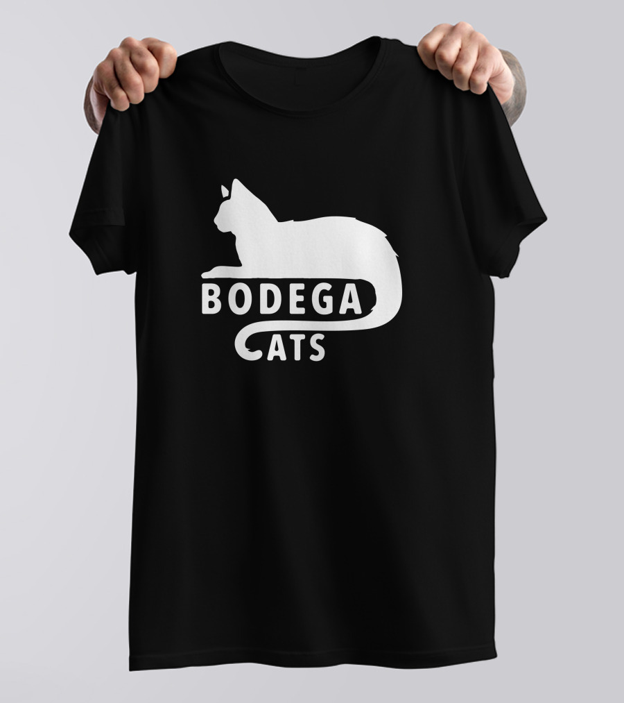 BodegaCats Cat Silhouette C Tail T-Shirt