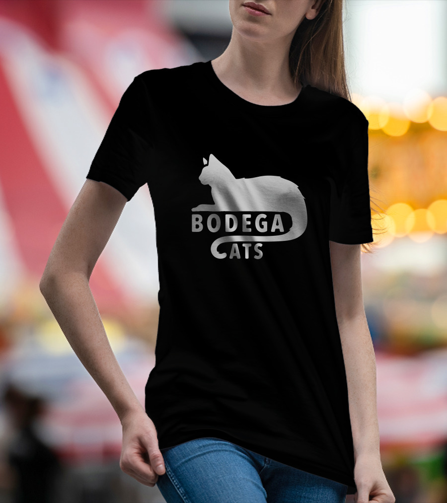 BodegaCats Cat Silhouette C Tail T-Shirt