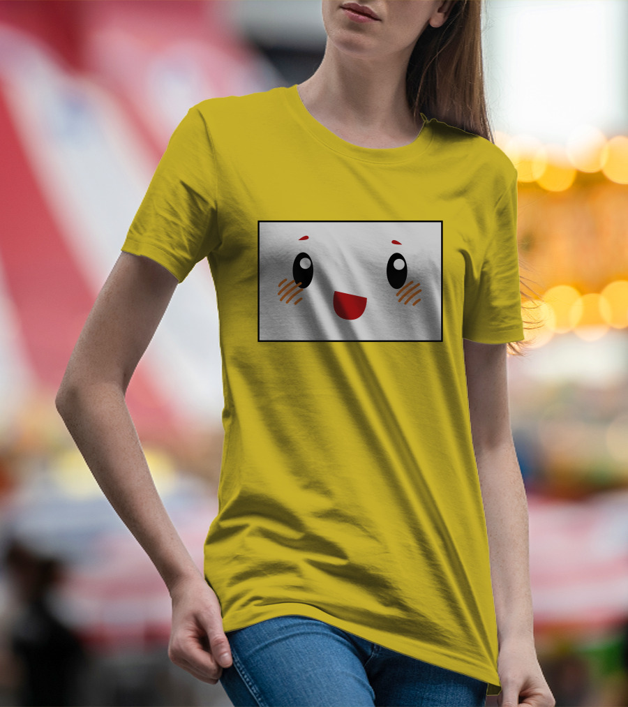 Shop Lankybox Merch Store Boxy Kawaii Face Yellow T-Shirt